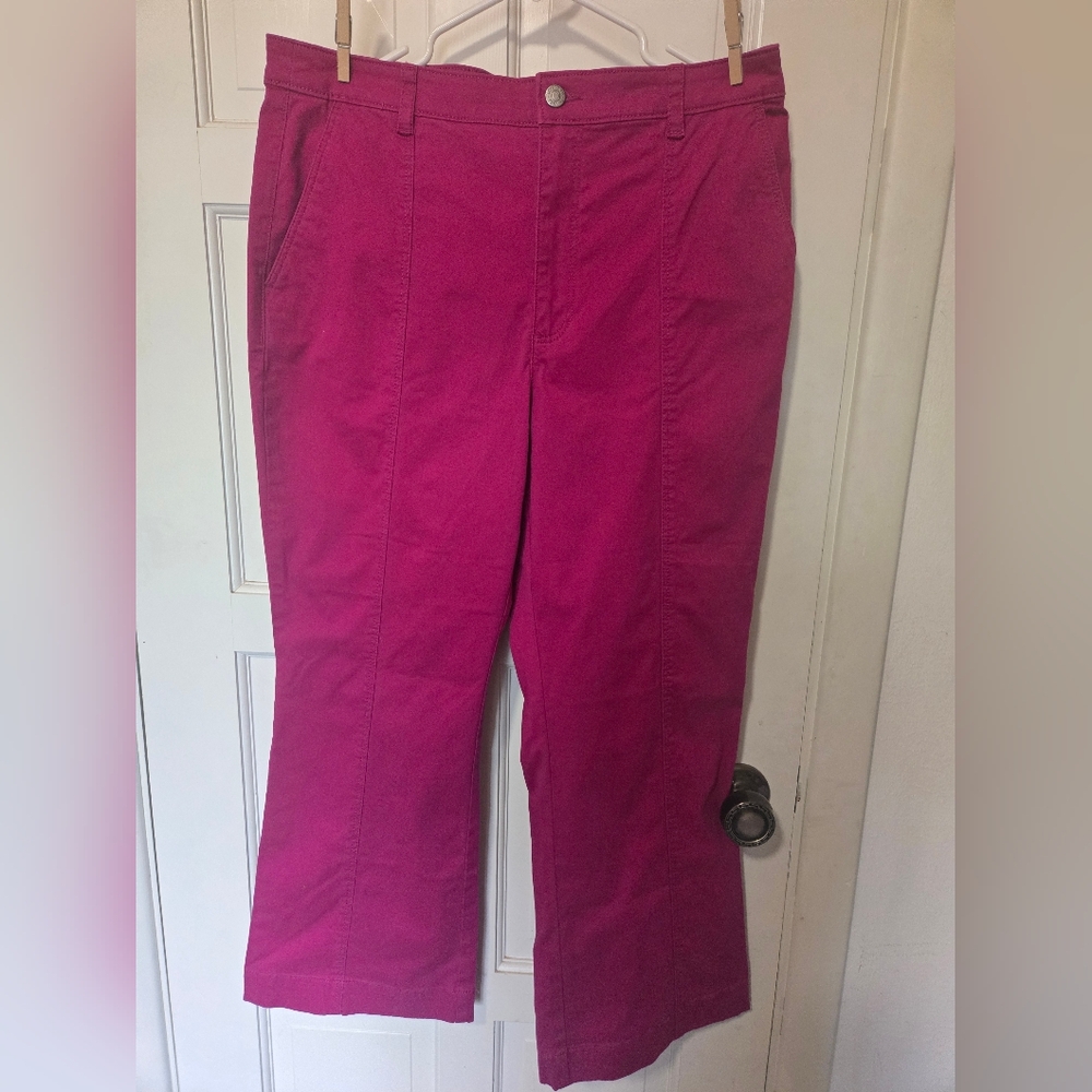 NWOT LOFT Pink Straight-Leg Pants - Picture 2 of 7